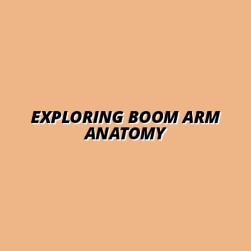 understanding the anatomy of a boom arm setup