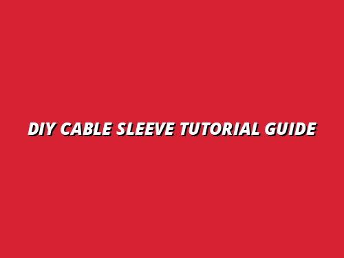 DIY boom arm cable sleeve tutorials